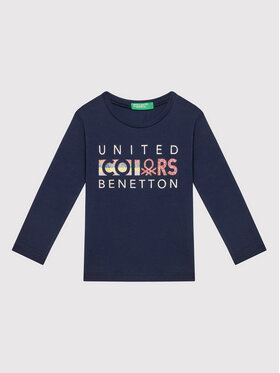 United Colors Of Benetton United Colors Of Benetton Bluzka 3I9WC151Q Granatowy Regular Fit