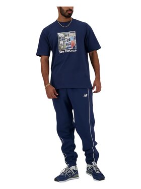 New Balance New Balance T-Shirt mt41598-blu Niebieski Regular Fit