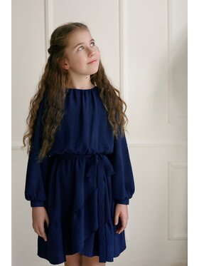 SLY SLY Sukienka 5S-204B Granatowy Comfortable Fit