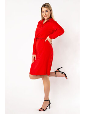 QUIOSQUE QUIOSQUE Sukienka codzienna POLON DRESS Czerwony Regular Fit