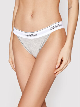 Calvin Klein Underwear Calvin Klein Underwear Klassischer Damenslip Tanga 000QF4977A Grau