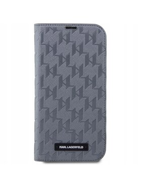 KARL LAGERFELD KARL LAGERFELD Etui na telefon Saffiano Monogram Srebrny