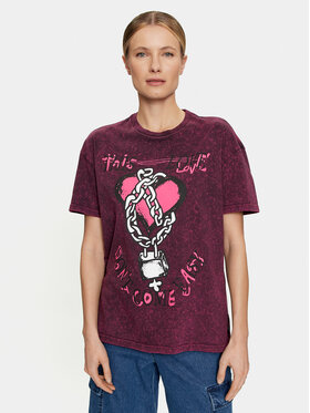 Vans Vans T-Shirt Love Shackle Oversized VN000GK6 Czarny Regular Fit