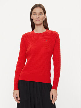 Tommy Hilfiger Tommy Hilfiger Πουλόβερ WW0WW41142 Κόκκινο Regular Fit