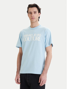 Versace Jeans Couture Versace Jeans Couture Тишърт 80GAHT01 CJ00T Син Regular Fit