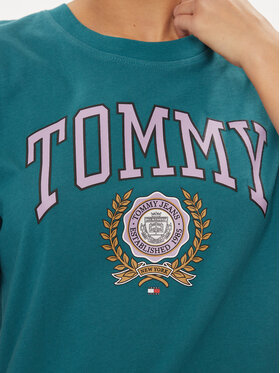 Tommy Jeans T-shirt Varsity DW0DW17824 Plava Relaxed Fit