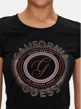 Guess T-shirt Logo W4YI24 J1314 Crna Slim Fit