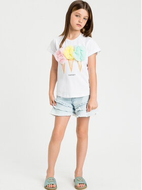 TWINSET TWINSET T-Shirt 231GJ206C Biały Regular Fit