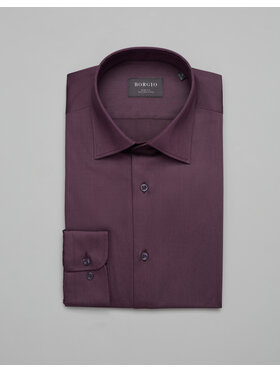 Borgio Borgio Koszula simeria Fioletowy Slim Fit
