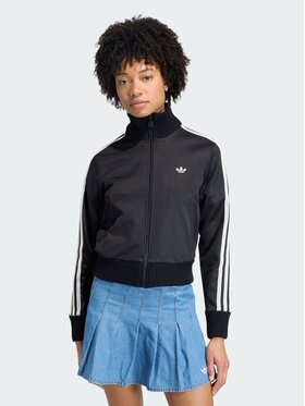 adidas adidas Bluza Firebird with Knitted Crochet Details Czarny Slim Fit