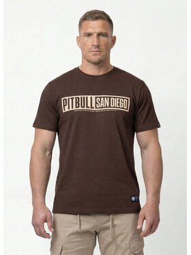 PITBULL PITBULL T-Shirt EIGHTY NINE DOG Brązowy ciemny Regular Fit