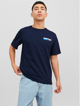 Jack&Jones Jack&Jones Тишърт Corp 12233999 Тъмносин Standard Fit