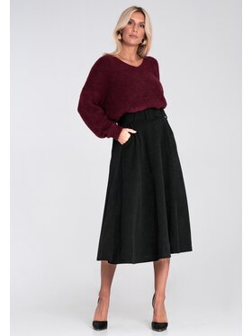 FIGL FIGL Trapézová sukňa M1234 Čierna A-Line Fit