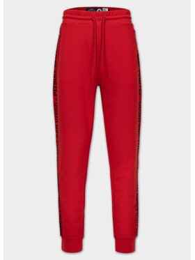 PITBULL PITBULL Spodnie dresowe TAPE PARKER Czerwony Regular Fit