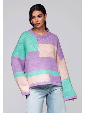 Ombre Ombre Sweter LW-SWSW-0108 Kolorowy Oversize