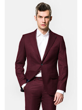 Lancerto Lancerto Garnitur Preston GA073222000003 Bordowy Slim Fit