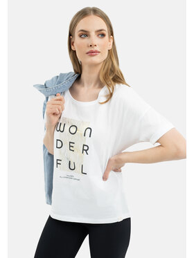 Volcano Volcano T-Shirt T-WONDERFUL Biały Regular Fit
