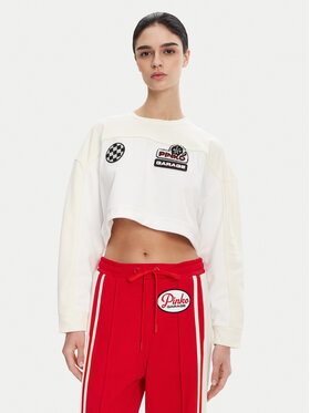 PINKO PINKO Felpa 105265 Bianco Relaxed Fit