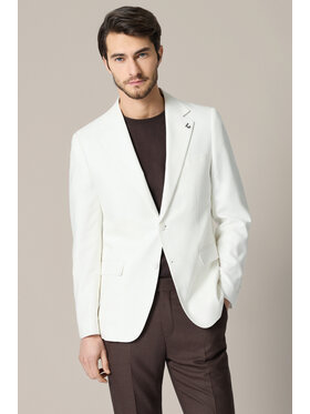 Lancerto Lancerto Marynarka Bobbio MA131126000005 Biały Slim Fit