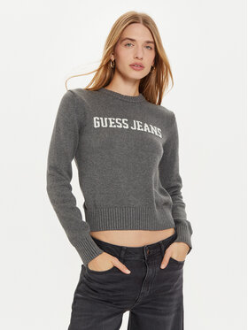 Guess Jeans Guess Jeans Džemper W4BR10 Z3HM1 Siva Regular Fit