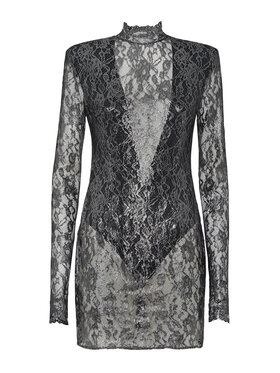 PHILIPP PLEIN PHILIPP PLEIN Koktejlové šaty 21055 Černá Fitted Fit