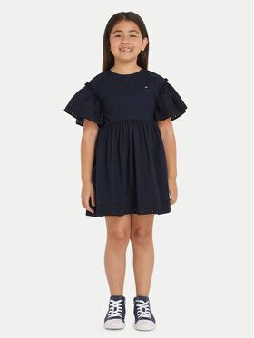 Tommy Hilfiger Tommy Hilfiger Ежедневна рокля Anglaise KG0KG08029 Тъмносин Regular Fit