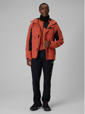 4F 4F Spodnie outdoor TREKKING Czarny Regular Fit