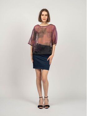 Patrizia Pepe Patrizia Pepe Bluzka 8C0360/A6K0-XT86 Fioletowy Oversize
