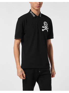PHILIPP PLEIN PHILIPP PLEIN Polo 25563 Czarny Slim Fit