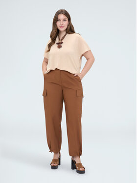 Fiorella Rubino Fiorella Rubino Pantaloni di tessuto P732T005554N022 Marrone Regular Fit