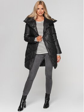 Perso Perso Kurtka damska BLH211033FX Czarny Regular Fit