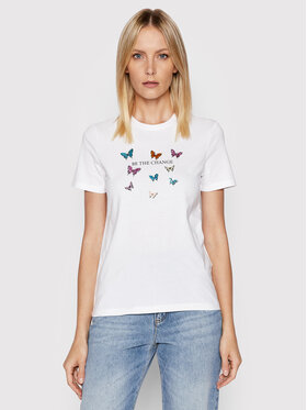 ONLY ONLY Tricou Kita Butterfly 15264864 Alb Regular Fit