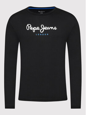 Pepe Jeans Majica Dugih Rukava Eggo PM508209 Crna Regular Fit