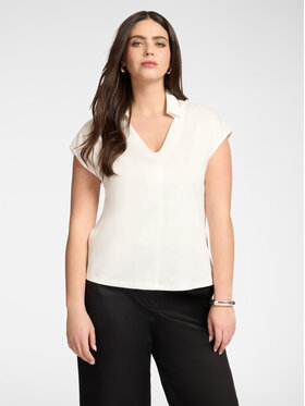Elena Mirò Elena Mirò T-Shirt G094Z000615N011 Biały Regular Fit