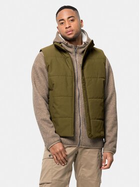 Jack Wolfskin Jack Wolfskin Weste White Frost Vest 1206402 Khakifarben Regular Fit