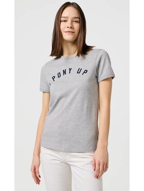 Wrangler Wrangler T-Shirt Ringer Tee Szary Regular Fit