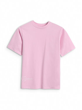 4F 4F T-Shirt BASIC+ Różowy jasny Oversize