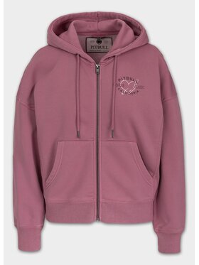 PITBULL PITBULL Bluza Bluza rozpinana z kapturem damska Washed MANZANITA HEART M/L Różowy Regular Fit