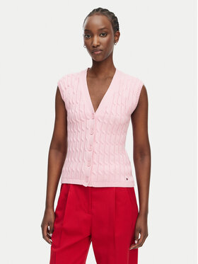 Tommy Hilfiger Tommy Hilfiger Ζακέτα WW0WW50075 Ανοιχτό ροζ Slim Fit