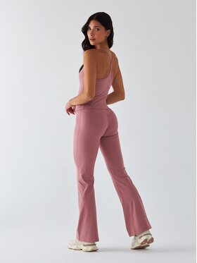 BeShaped BeShaped Legginsy Dzwony - Morning Dew Różowy Shaping Fit