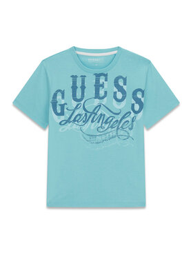 Guess Guess Tričko L6GI13 K8HM4 Svetlo modrá Regular Fit