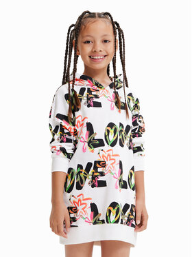Desigual Desigual Každodenné šaty 23SGVK10 Biela Regular Fit
