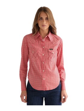 Wrangler Wrangler Koszula WESTERN SHIRT Pomarańczowy Slim Fit