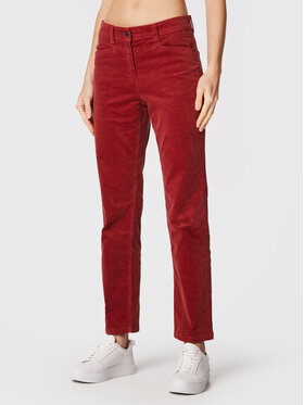 Olsen Olsen Текстилни панталони Lisa 14002006 Червен Straight Fit