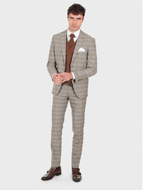 Evenemen Evenemen Garnitur DENZEL Beżowy Slim Fit