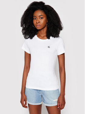 Calvin Klein Jeans Calvin Klein Jeans T-krekls J20J212883 Balts Slim Fit