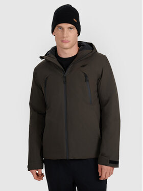 4F 4F Kurtka przejściowa URBAN COMMUTER Khaki Regular Fit