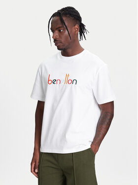 United Colors Of Benetton United Colors Of Benetton T-shirt 3MI6U109O Bijela Oversize