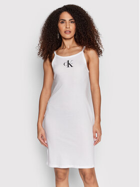 Calvin Klein Swimwear Calvin Klein Swimwear Sukienka plażowa Ck One KW0KW01783 Biały Regular Fit
