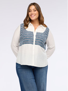 Fiorella Rubino Fiorella Rubino Koszula 5119T001362N0S1 Biały Regular Fit
